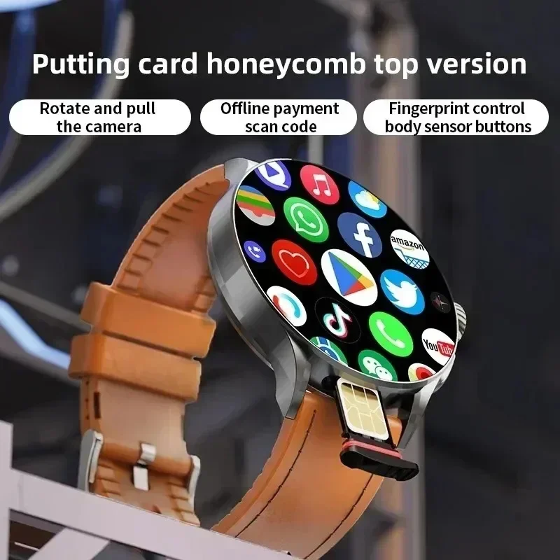 GT200 NFC Smartwatch 1.95” HD AMOLED Display GPS Positioning Workout Modes Sport Fitness Smart Watch 4