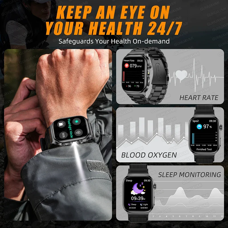 2025 New ECG Blood Lipids Uric Acid Accurate Measure Smart Watches Men Micro Physical Examination Waterproof Sports Smart Watch 3